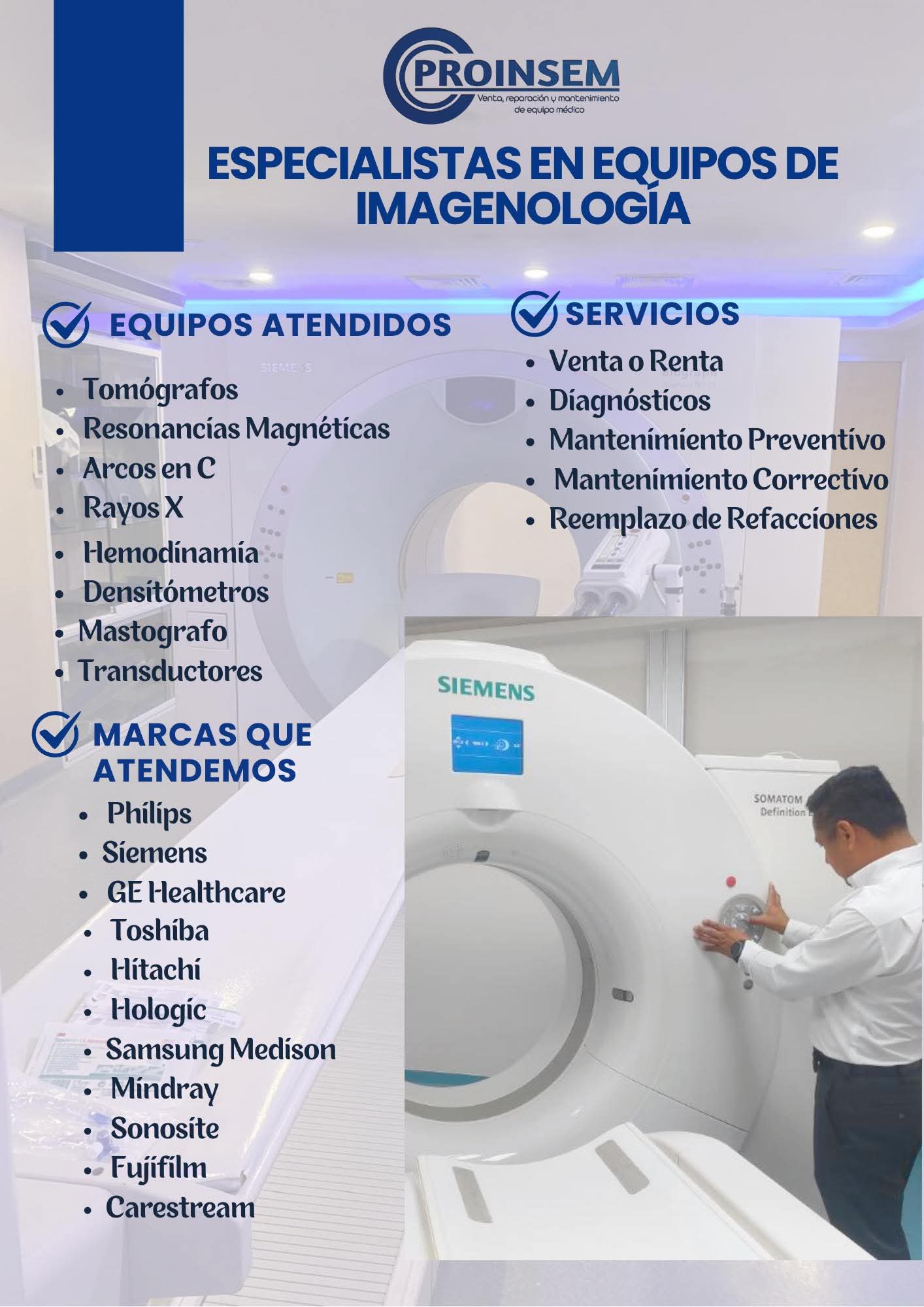 Equipo de imagenología médica